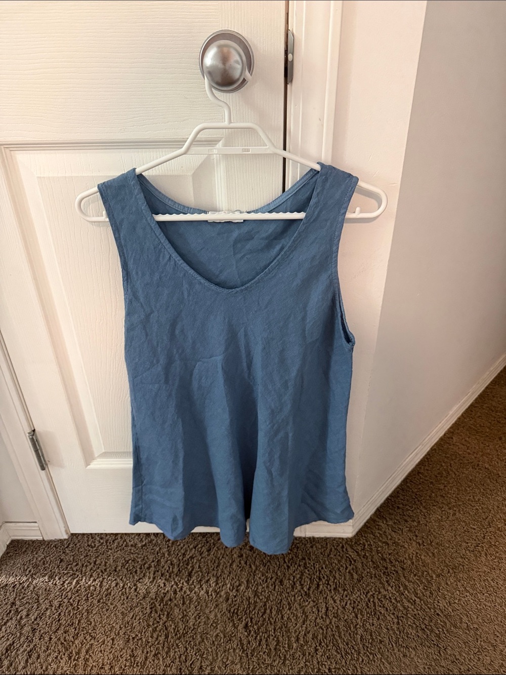 Classic Slate Blue Women’s Sleeveless Tank Top